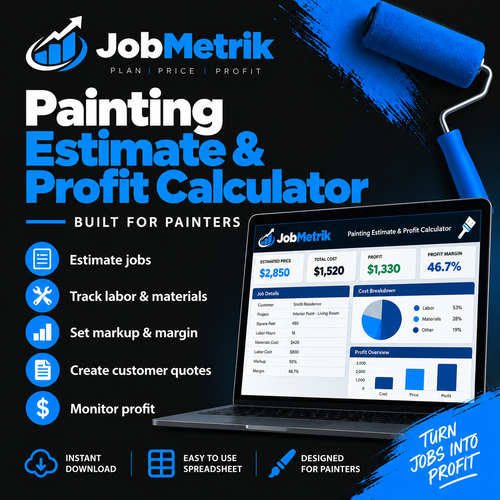 Painting estimate and profit calculator features for contractors