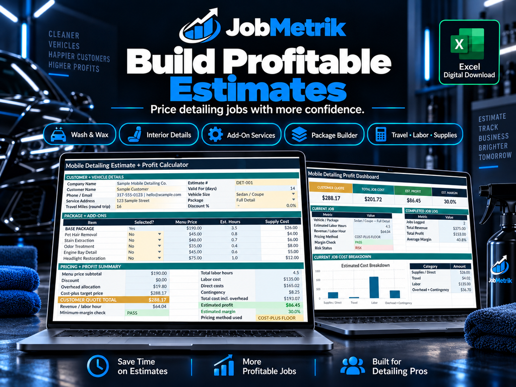 Mobile Detailing Estimate & Profit Calculator