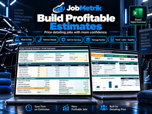 Mobile Detailing Estimate & Profit Calculator