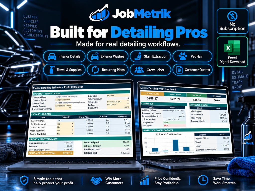 Mobile Detailing Estimate & Profit Calculator