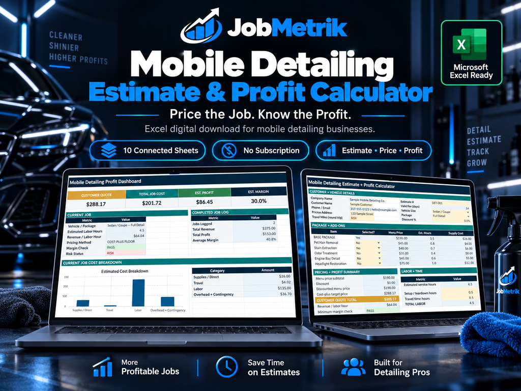 Mobile Detailing Estimate & Profit Calculator