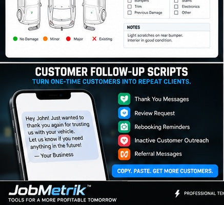Customer follow-up and rebooking scripts for mobile detailing businesses