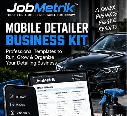 JobMetrik Mobile Detailer Business Kit with professional templates and digital tools