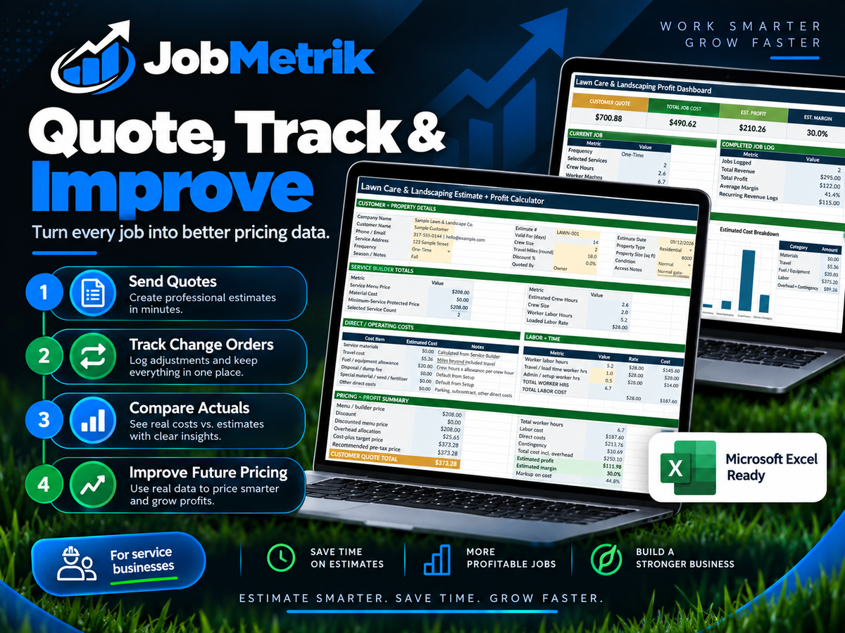 Lawn care quote tracking and pricing improvement